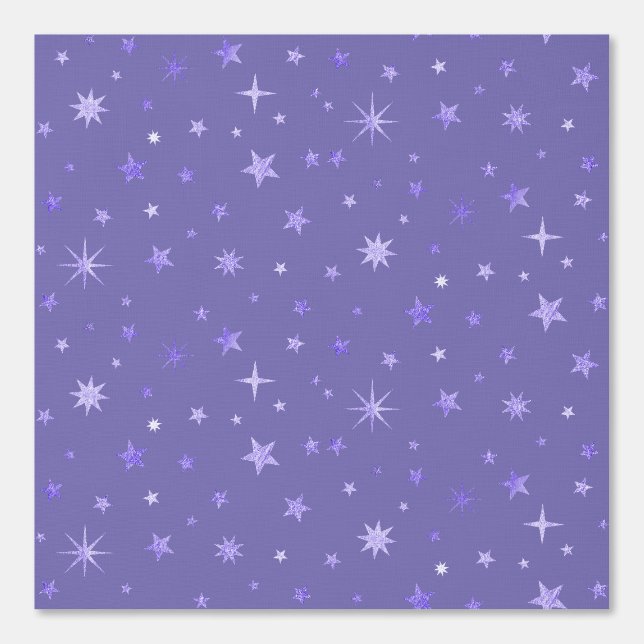 Papier Peint Starry Night Mignonne Fun Girl Joli Pastel Purple (Recto)