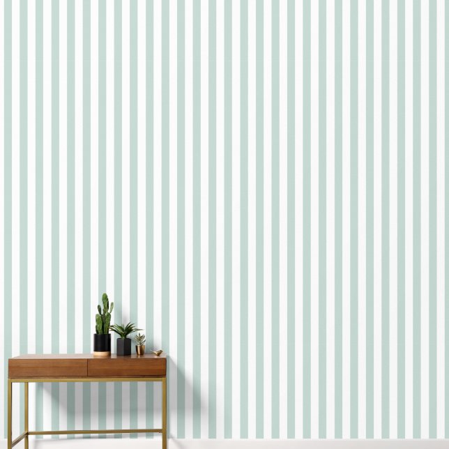 Papier Peint Stripes simples - Turquoise clair (Couloir)