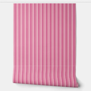 Papier Peint Style champêtre 1/4" Rustique rose rayures
