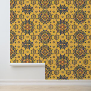 Papier Peint Sunburst Mandala Motif