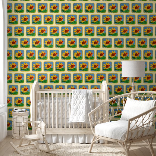 Papier Peint Sunflower Art by Kids (Enfants)