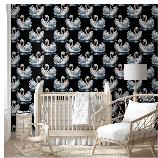 Papier Peint Swan Birds Design Motif (Créateur téléchargé)