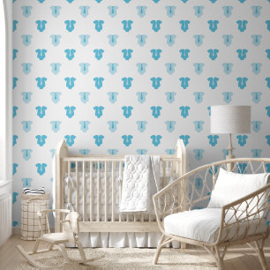 Papier Peint Sweet Baby Boy Blue Fashion Motif Nursery