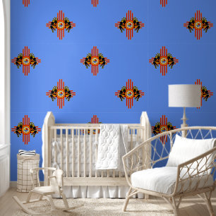 Papier Peint Symbole 1 de Kachina Zia amérindienne Kokopelli