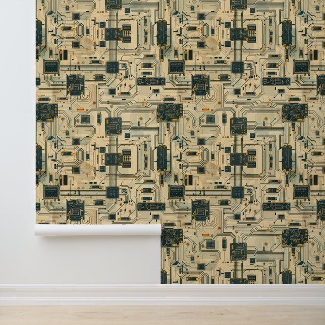 Papier Peint Synthé modulaire Circuit Board autocollant (Application)