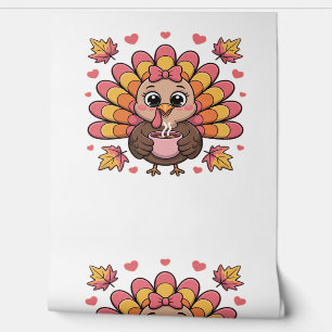 Papier Peint t-shirt classique rose kawaii thanksgiving dinde