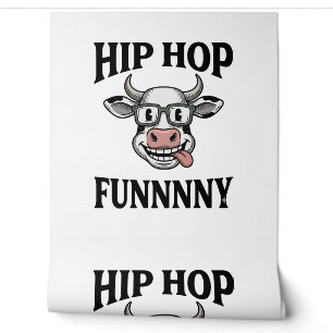 Papier Peint T-shirt design de gravure vintage de vache hip hop