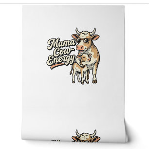 Papier Peint T-shirt Mama Vache pour les mamans de la ferme de