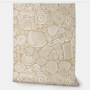 Papier Peint Tan Serenity : Doodle lunatique