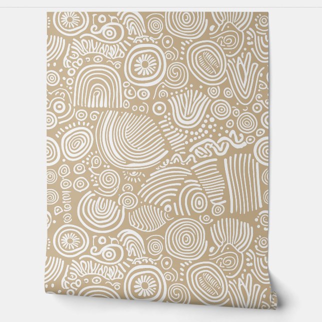 Papier Peint Tan Serenity : Doodle lunatique (Déroulement)