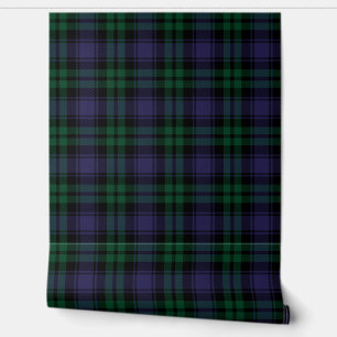 Papier Peint Tartan Black Watch, Carreaux