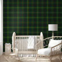 Papier Peint - Tartan Vert