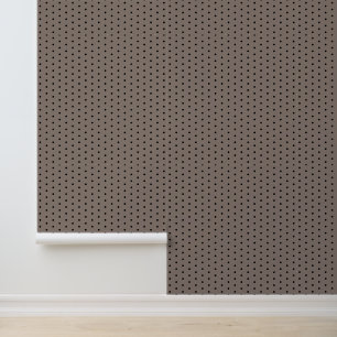 Papier Peint Taupe Beige Noir Pois Minimal Simple