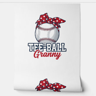 Papier Peint Tee Ball Mamie Baseball Bow Vintage Shirt_1