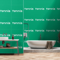 TENNIS Amusement Raffiné Texte Élégant Blanc Sur V