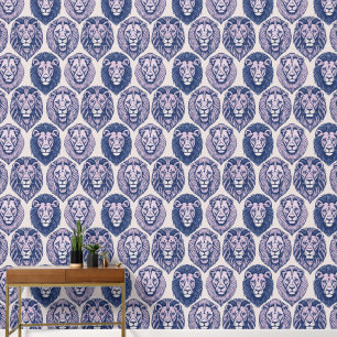 Papier Peint Têtes de lion pourpres