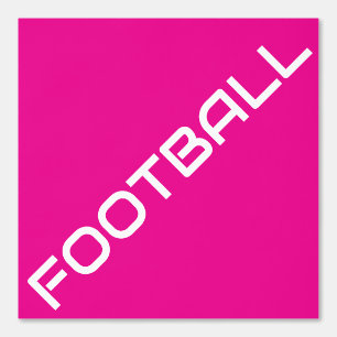 Papier Peint Texte de FOOTBALL Blanc Diagonal Sportatif Sur Ros