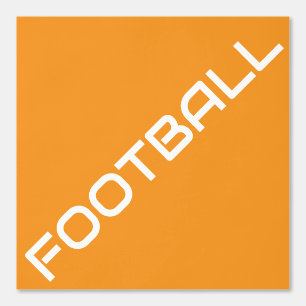 Papier Peint Texte de la diagonale blanche de FOOTBALL sur oran