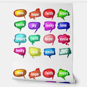 Papier Peint Texte de pensée positive coloré