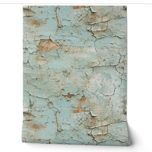 Papier Peint Texture de stuc rouillé aqua fissuré