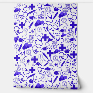 Papier Peint Thème Médicale Peel and Stick Healthcare Decor