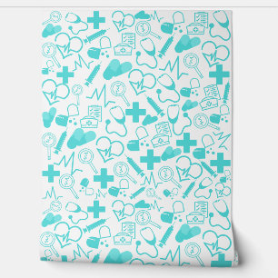 Papier Peint Thème Médicale Peel and Stick Healthcare Decor