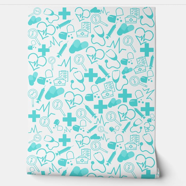 Papier Peint Thème Médicale Peel and Stick Healthcare Decor (Déroulement)