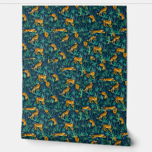 PAPIER PEINT TIGRE FORESTIER AVENTURE PEEL ET STICK