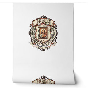 Papier Peint Timbre vintage Jésus Timbre vintage Jésus