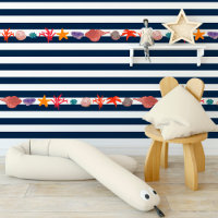 Tissu marin avec des coquillages amusants, coquill
