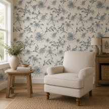 Toile de Jouy botanique oiseaux campagne rustique 