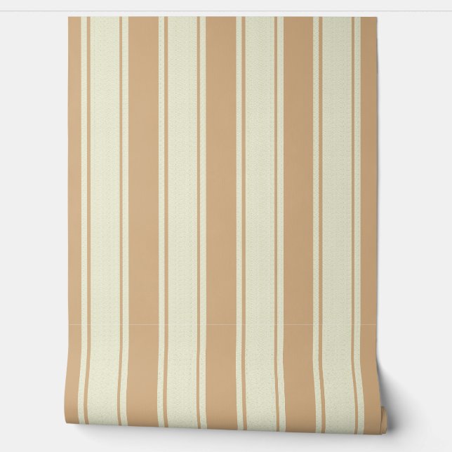 Papier Peint Toile de Jouy calicot et crème (Déroulement)
