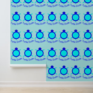 Papier Peint Tortue Bleue Clair Motif