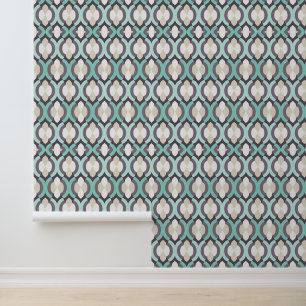 Papier Peint Tourquoise Moroccan Pattern