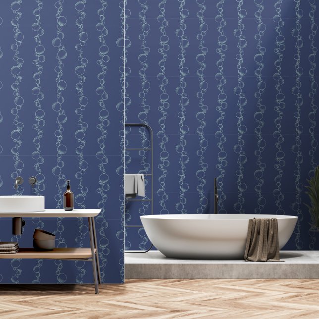 Papier Peint Traînées de bulles de marée (Salle de bain)