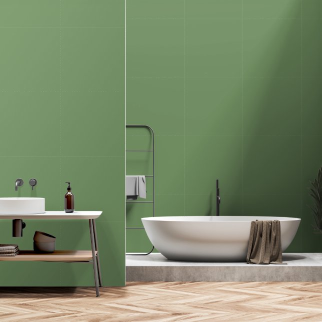 Papier Peint Tranquille et élégante Jade Green Serenity (Salle de bain)