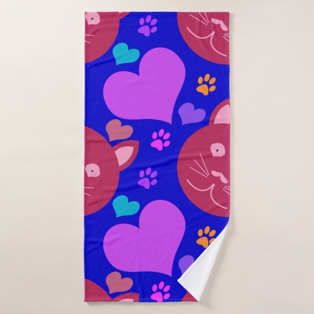 Papier peint transparent de style dessin avec visa (Serviette de bain)