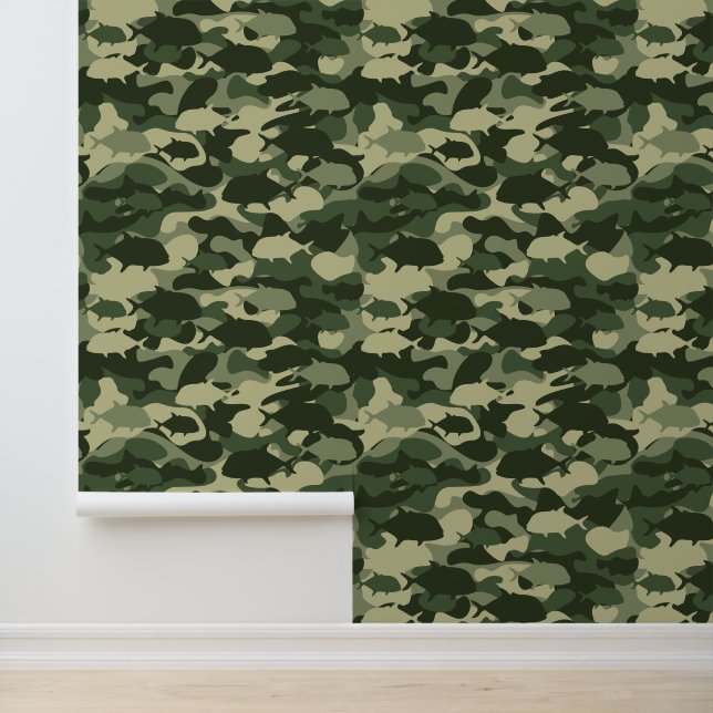 Papier Peint Trevally géant - motif de camouflage Ulua (Application)