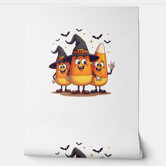 Papier Peint Trio Corn de bonbons - Drôle caractères d'Hallowee (Déroulement)