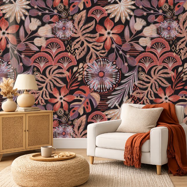 Papier Peint Tropical Botanique Boho Luxuriante (Créateur téléchargé)