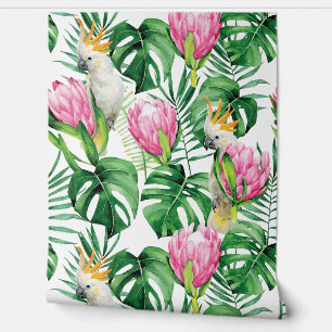 Papier Peint Tropical et Cockatoo's