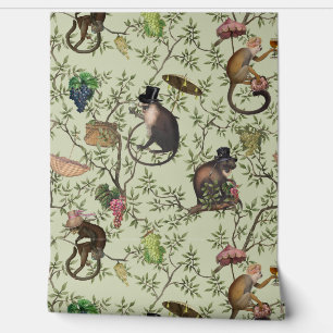 Papier Peint Tropical Vintage Monkey Gardenparty Chinoiserie