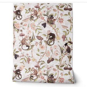 Papier Peint Tropical Vintage Monkey Gardenparty Chinoiserie