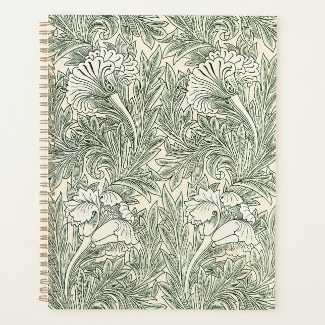 Papier peint tulipe classique vert de William Morr (Devant)