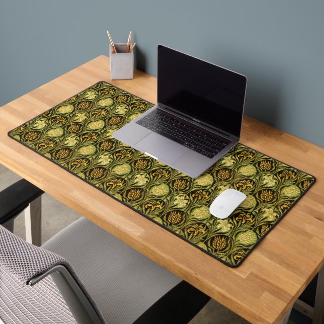 Papier peint Tulipe et Lys vert de William Morris (Bureau 2)
