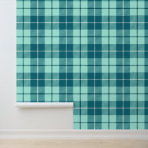 Turquoise Et Pastel Turquoise Tartan Plaid