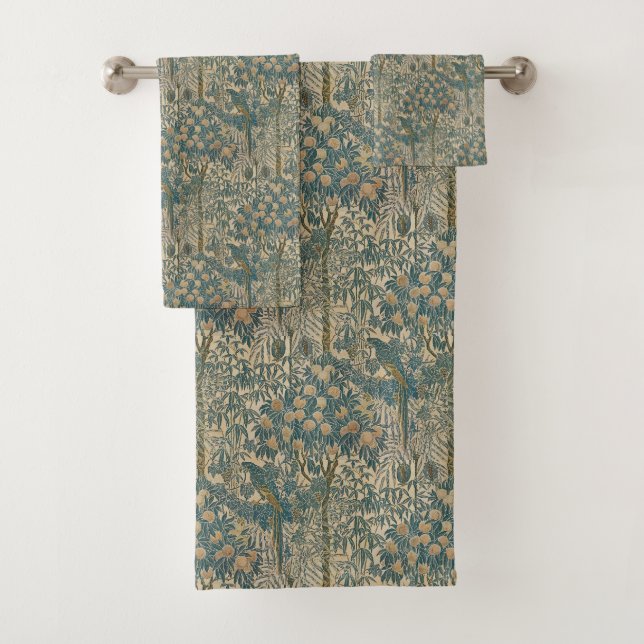 Papier Peint Turquoise Perroquet Art et Artisanat  (En situation)