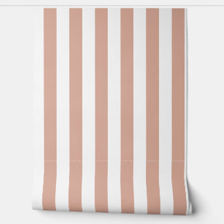 Papier Peint Tuscany Pink And White Stripe Wallpaper