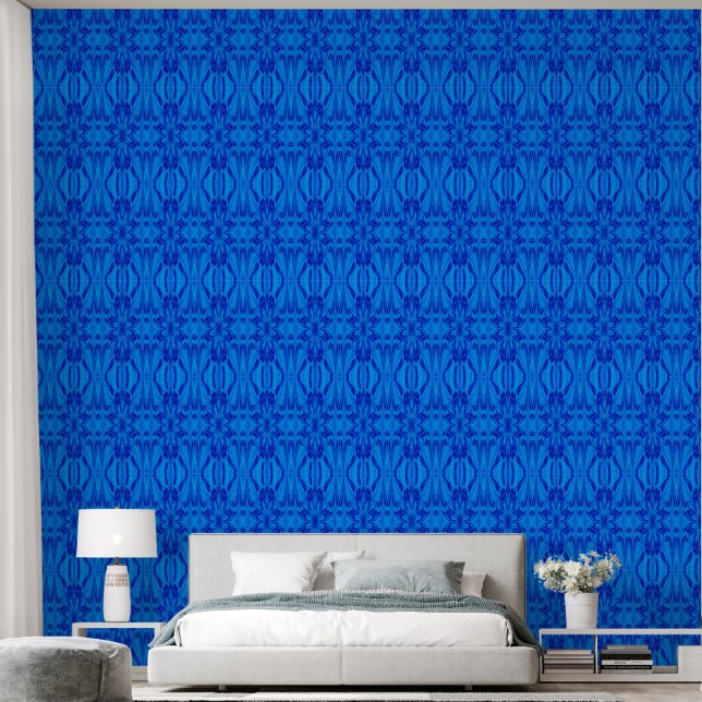 Papier Peint Un Fleur sauvage bleu 3 (Chambre à coucher)