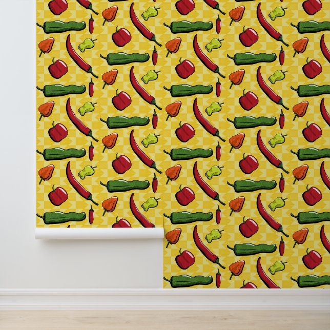 Papier Peint Un monde de poivrons chili (Application)